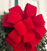 Red Velvet Christmas Bow