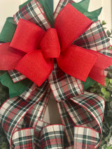 Plaid Pajama Bottoms Inspired Christmas Bow