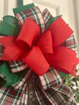 Plaid Pajama Bottoms Inspired Christmas Bow