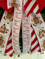 Snowflakes, Candy Canes & Gingerbread Christmas Bow