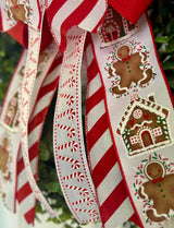 Snowflakes, Candy Canes & Gingerbread Christmas Bow
