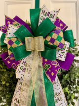 Fleur De Lis Mardi Gras Bow