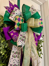 Fleur De Lis Mardi Gras Bow