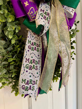 Fleur De Lis Mardi Gras Bow