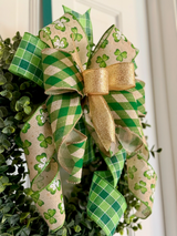 Gold, Green & Beige St. Patrick's Day Bow