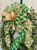 Gold, Green & Beige St. Patrick's Day Bow