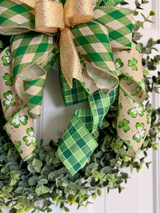 Gold, Green & Beige St. Patrick's Day Bow