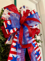 Stars, Stripes & Fireworks Patriotic Bow