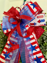 Stars, Stripes & Fireworks Patriotic Bow