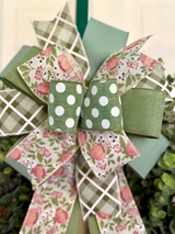 Pink Peonies Spring Bow