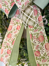 Pink Peonies Spring Bow