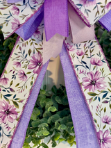 Purple Lavender & Daisies Spring Bow