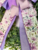 Purple Lavender & Daisies Spring Bow