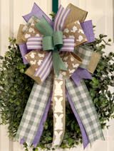 Purple Stripes Easter Bow