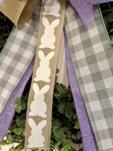 Purple Stripes Easter Bow