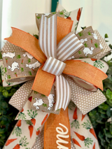 Orange Welcome Easter Bow