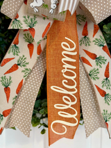 Orange Welcome Easter Bow