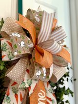 Orange Welcome Easter Bow