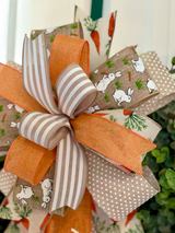 Orange Welcome Easter Bow