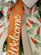 Orange Welcome Easter Bow