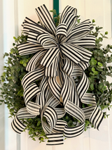 Mid-Century Modern Black & White Farmhouse Bow