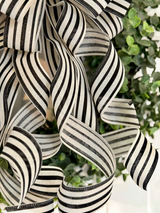 Mid-Century Modern Black & White Farmhouse Bow