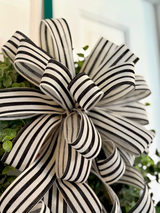 Mid-Century Modern Black & White Farmhouse Bow