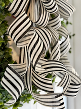 Mid-Century Modern Black & White Farmhouse Bow