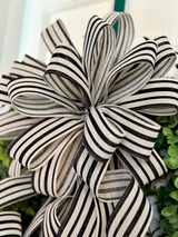 Mid-Century Modern Black & White Farmhouse Bow