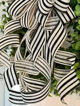 Mid-Century Modern Black & White Farmhouse Bow