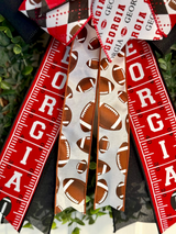 Georgia Bulldogs Football Bow