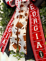 Georgia Bulldogs Football Bow