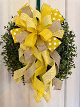 Yellow & Beige Spring & Summer Bow