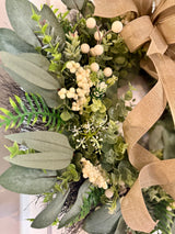 Farmhouse Beige Bow