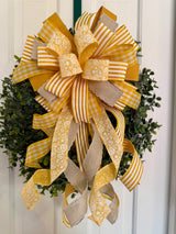Marigold & Beige Spring & Summer Bow