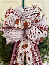 Mississippi Ole Miss Football Bow
