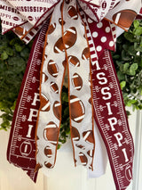 Mississippi Ole Miss Football Bow