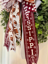 Mississippi Ole Miss Football Bow