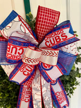 Chicago Cubs Baseball Bow