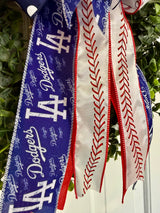 Las Angeles Dodgers Baseball Bow