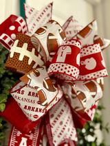 Arkansas Razorbacks Football Bow
