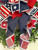 Block Letters USA Bow