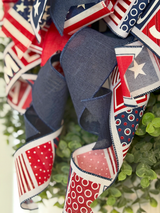 Block Letters USA Bow