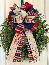 Patriotic Welcome Home & Thank You for Your Service Bow
