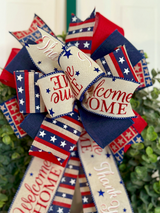 Patriotic Welcome Home & Thank You for Your Service Bow