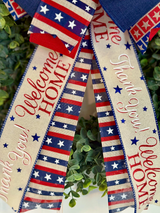 Patriotic Welcome Home & Thank You for Your Service Bow