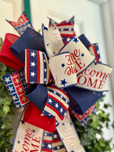 Patriotic Welcome Home & Thank You for Your Service Bow