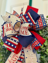 Patriotic Welcome Home & Thank You for Your Service Bow