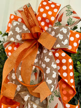 Easter Bunnies & Carrots Bow