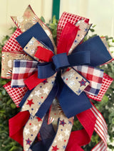 Red, White & Blue Stars Patriotic Bow